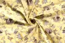 katoenen stoffen bloemen - Katoen stof - bloemen - geel - 19104-033