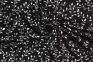 Bladeren motief - Tricot stof - bedrukt takjes - zwart - 19217-069
