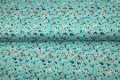 Aqua blauwe stoffen - Tricot stof - digitaal verfspetters - aqua - 21286-99