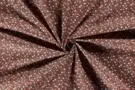 Bruine stoffen - Katoen stof - bloemetjes - bruin - 19421-055