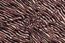 Dierenprint stoffen - Tricot stof - zebraprint - zwart bruin roze - 340158-21