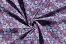 Kobalt blauwe stoffen - Katoen stof - bloemen - kobalt - 19720-005