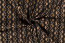 Donkergrijze stoffen - Viscose stof - stretch gabardine fantasieprint - donkergrijs - 18073-068