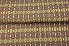 Bruine stoffen - Tricot stof - retro - groen bruin - 21626-10
