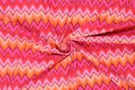 Stretch stoffen - Stretch stof - zigzag poplin washed silicon - roze - 19594-870