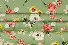 Geplastificeerd en of Coating katoen - Katoen met coating - bloemen - lichtgroen - 9864-004