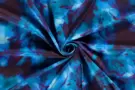 Glanzende stoffen - Tricot stof - sportswear - abstract - aqua blauw - 20258-004