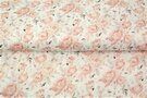 Gebroken witte stoffen - Katoen stof - hydrofielstof flamingo - gebroken wit - 21100-02