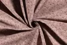stevige stof - Katoen stof - panama bloemen - licht mauve - 1680-042