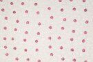 Tule stoffen - Tule stof - bloemen roze stamper - wit - 960554-83