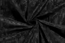 Mantelstoffen - Polyester stof - stretch leer - abstract - zwart - 20223-069