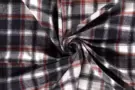 Geruite stoffen - Polyester stof - heavy knit - geruit - marine - 20233-008