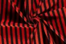 Gestreepte stoffen - Texture stof - strepen - rood zwart - 20807-015