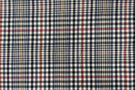 Rood - Polyester stof - ruiten - beige blauw oker rood - JT125