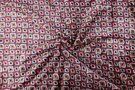 Fleece stoffen - Fleece stof - cuddle fleece - retro - rood paars roze - K32010-160