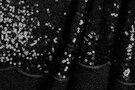 KnipIdee stoffen - Polyester stof - scallop sequin - zwart - 0830-999