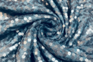 Decoratie en aankleding stoffen - Tule stof - sequin flowers - blauw - 999756-850