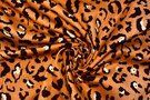 Dierenprint stoffen - Katoen stof - leopard - terra zwart zacht geel - 310160-22