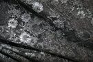 Fuchsia stoffen - Kant stof - donker - legergroen/grijs - 4800-017
