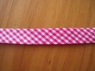 Biasband* - Biasband ruitje fuchsia*