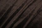 80% katoen, 20% polyester stoffen - Nicky velours stof - donkerbruin - 3081-055