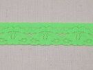 Band met bloem - Rekbaar kant 2.5 cm neon groen (2146-333)