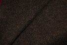 Poncho stoffen - Wollen stof - Gekookte wol donkerbruin - gemeleerd - 4578-058 