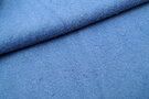 Badjas stoffen - Fleece stof - katoen - middenblauw - 0233-003
