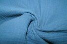 Badkleding stoffen - Katoen stof - Hydrofielstof uni - oudblauw - 3001-006