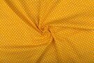 Gordijnstoffen per meter - Katoen stof - kleine hartjes - geel - 1264-035