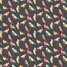 By Poppy - Tricot stof - digitaal aquarelle birds - grijs/multi - 5766-002