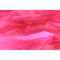 -Organza stof - roze/fuchsia - 4455-009 - Organza stof - roze/fuchsia - 4455-009