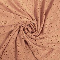 -Tricot stof - broderie - oudroze - 16695-092 - Tricot stof - broderie - oudroze - 16695-092