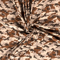 -Tricot stof - camouflage - ecru/bruin - 14428-051 - Tricot stof - camouflage - ecru/bruin - 14428-051