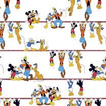 -Katoen stof - Disney mickey and friends - wit/multi - 669108-10 - Katoen stof - Disney mickey and friends - wit/multi - 669108-10