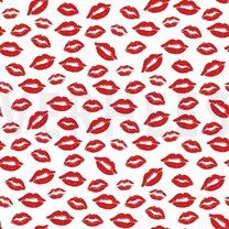 -Katoen stof - Poplin kisses - wit - 8555-003 - Katoen stof - Poplin kisses - wit - 8555-003