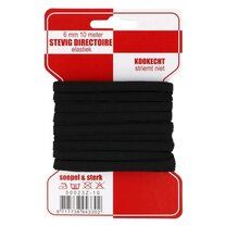 -Rode kaart elastiek zwart 6mm - Rode kaart elastiek zwart 6mm
