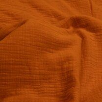 -Katoen stof - Linen baby cotton warm - oranje - 0800-445 - Katoen stof - Linen baby cotton warm - oranje - 0800-445