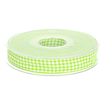 -Sierband geruit (10 mm) lime/wit 1843-547 - Sierband geruit (10 mm) lime/wit 1843-547
