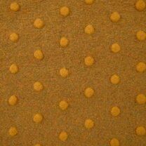 -Polyester stof - Plain fluffy dots - oker - 18475-570 - Polyester stof - Plain fluffy dots - oker - 18475-570
