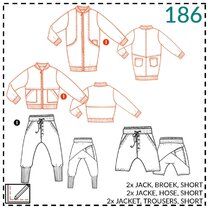 -Abacadabra patroon 186: jack, broek, short - Abacadabra patroon 186: jack, broek, short