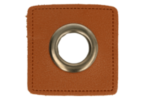 -Nestels op Bruin skai-leer vierkant 11mm (95809) - Nestels op Bruin skai-leer vierkant 11mm (95809)