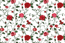 -Katoen stof - poplin bloemen - donkergroen rood - 19419-028 - Katoen stof - poplin bloemen - donkergroen rood - 19419-028