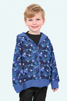Softshell stof - digitaal bedrukt fantasie - kobalt - 18413-005 - Softshell stof - digitaal bedrukt fantasie - kobalt - 18413-005