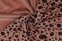 -Tricot stof - sweat fur - leopard - oudroze - 19/9759-012 - Tricot stof - sweat fur - leopard - oudroze - 19/9759-012