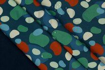-Softshell stof - colourful spots - donkerblauw - 19/9798-003 - Softshell stof - colourful spots - donkerblauw - 19/9798-003