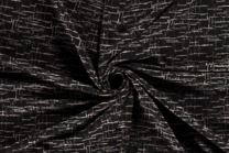 -Tricot stof - jersey bedrukt strepen - zwart - 18141-069 - Tricot stof - jersey bedrukt strepen - zwart - 18141-069