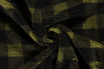 -Polyester stof - heavy knit geruit - groen - 18240-023 - Polyester stof - heavy knit geruit - groen - 18240-023