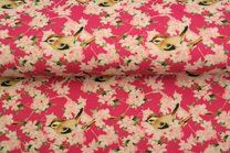 -Ribcord stof - vogels - roze - 20206-12 - Ribcord stof - vogels - roze - 20206-12