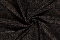 -Tricot stof - bedrukt abstract - zwart - 18107-069 - Tricot stof - bedrukt abstract - zwart - 18107-069
